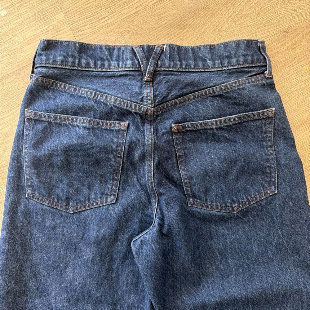 Veronica Beard Taylor Relaxed Wide Leg High Rise Jeans 28 Raw Hem - Picture 9 of 9